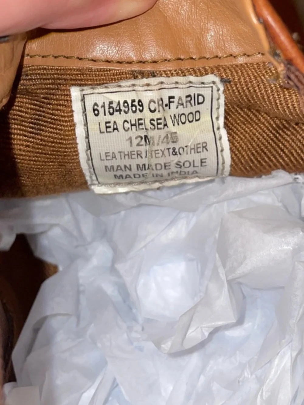 Crown Vintage Farid Men's Tan Leather Chukka Chelsea Boots Size 12